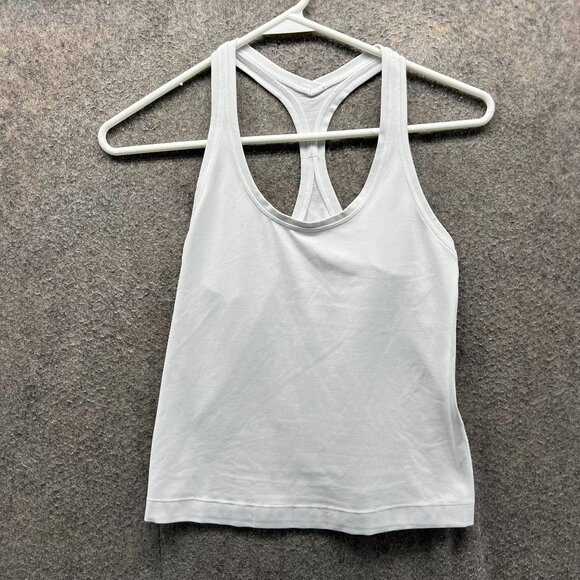 lululemon athletica Tops - Lululemon Tank Top Women 0 White Racerback Athletic Yoga Gym Activewear